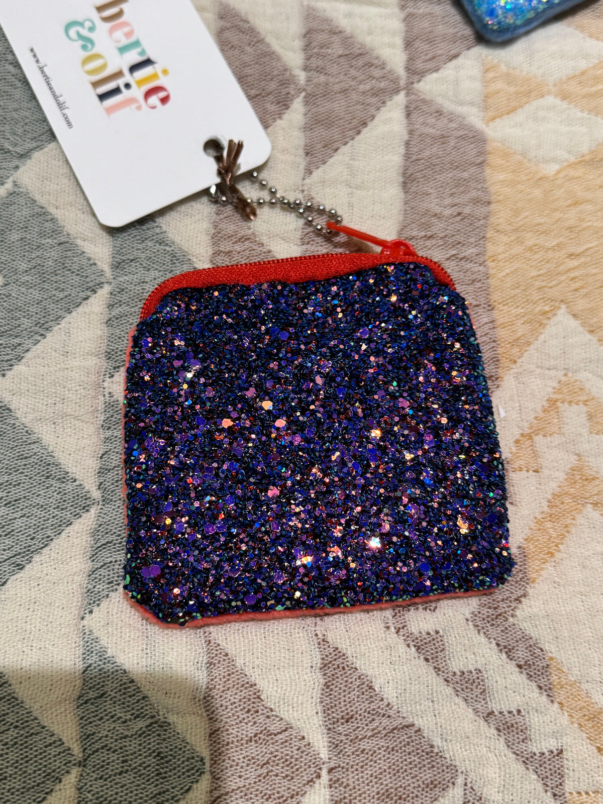 Accessories | Mini Glitter Shimmer Single Zip Coin Pouch Bag