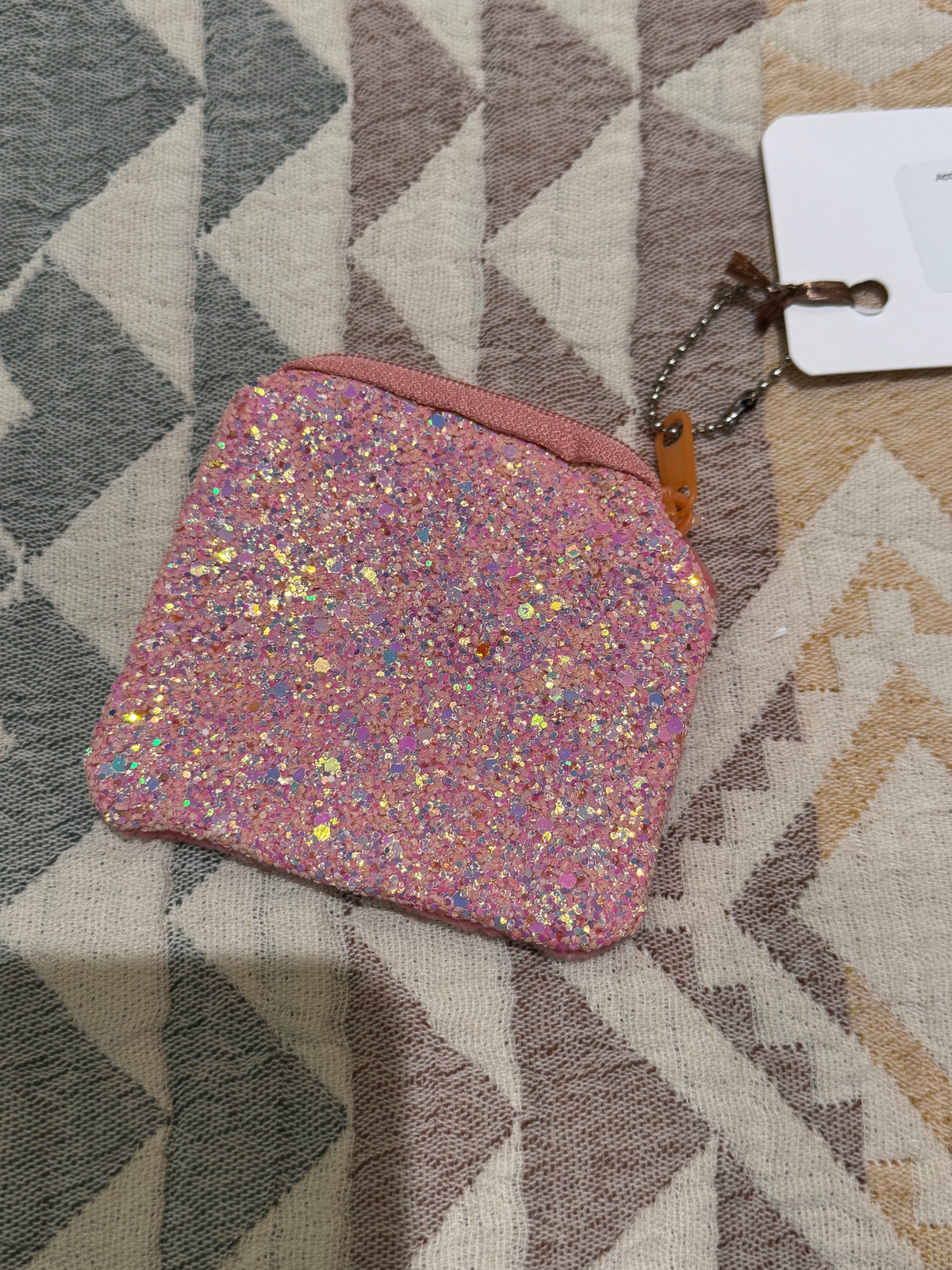 Accessories | Mini Glitter Shimmer Single Zip Coin Pouch Bag