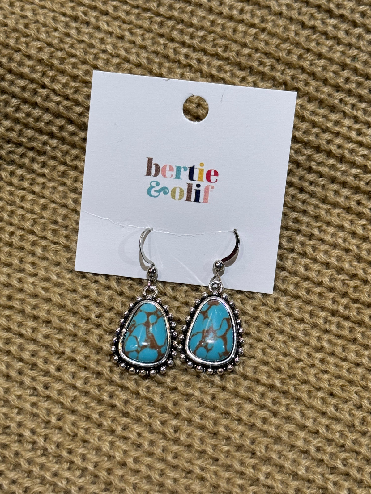 Earrings | Silver plated Turquoise Drop Earrings