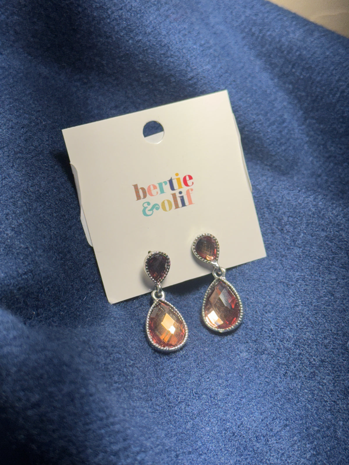 Earrings | Silver Gem Drop Earrings