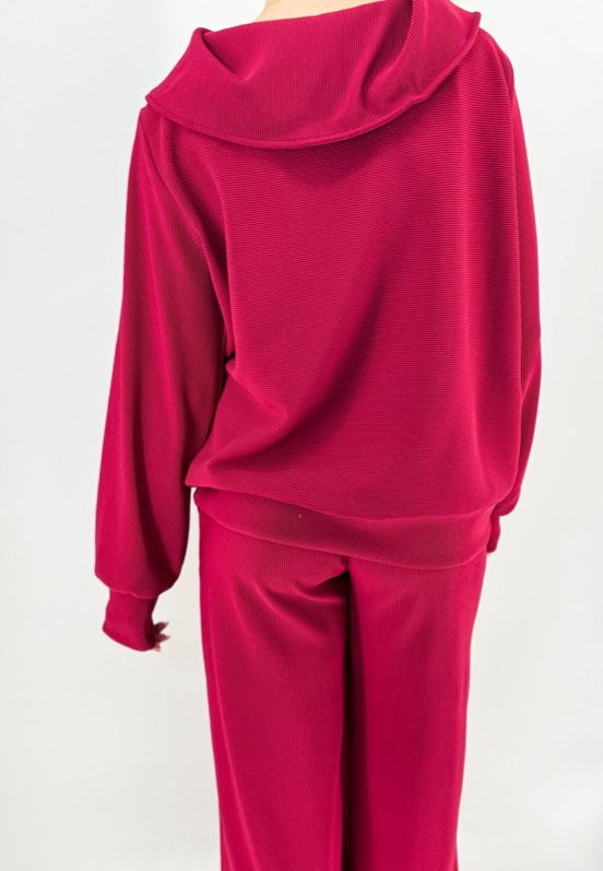 Cabernet Pullover & Pants Ribbed Set