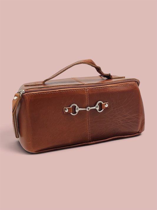 Toiletry Bag - Distressed Oily Leather