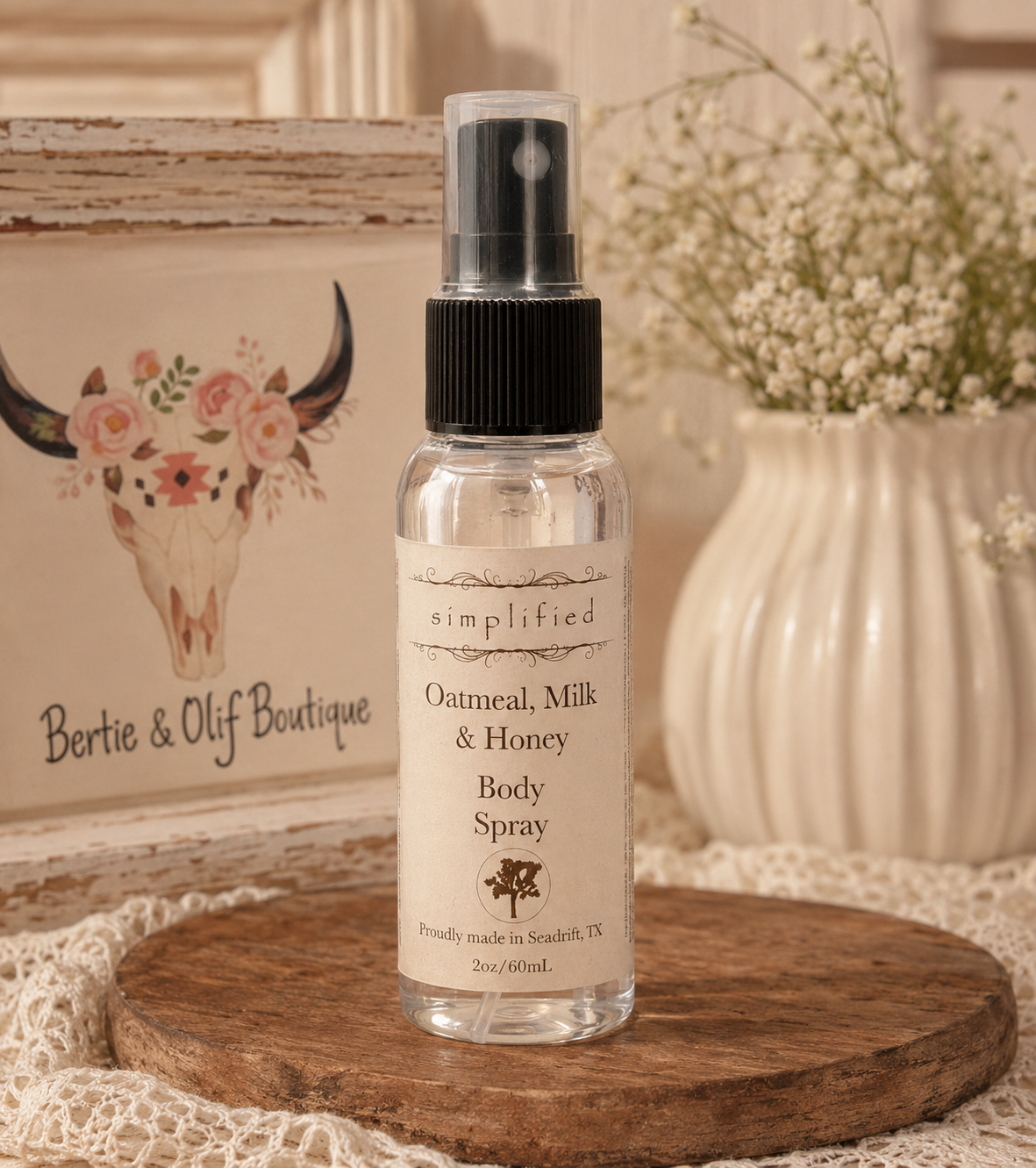 Body Spray - Simplified Oatmeal, Milk & Honey 2 oz