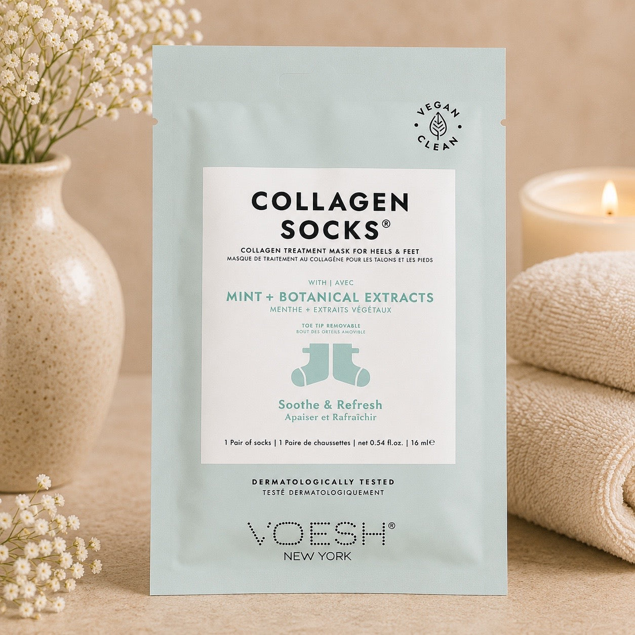 Collagen Socks - Mint + Botanical Extracts