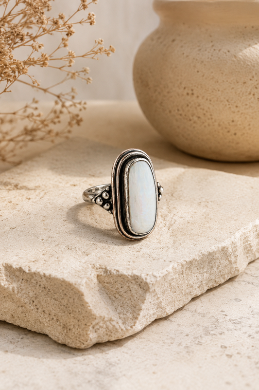 Ring - 925 Sterling Silver Crystal