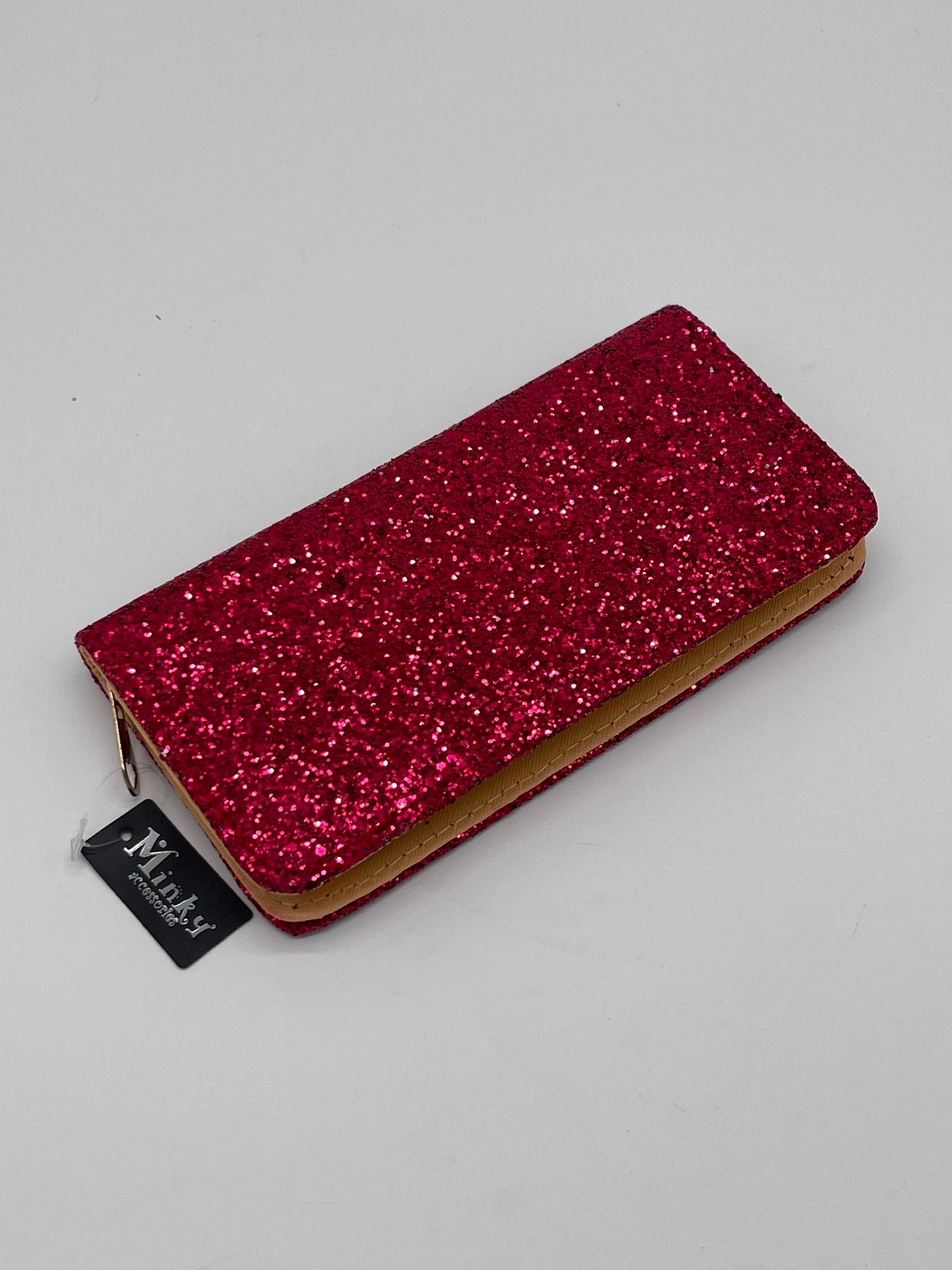 Wallet | Red Sparkle Glitter Single Zip