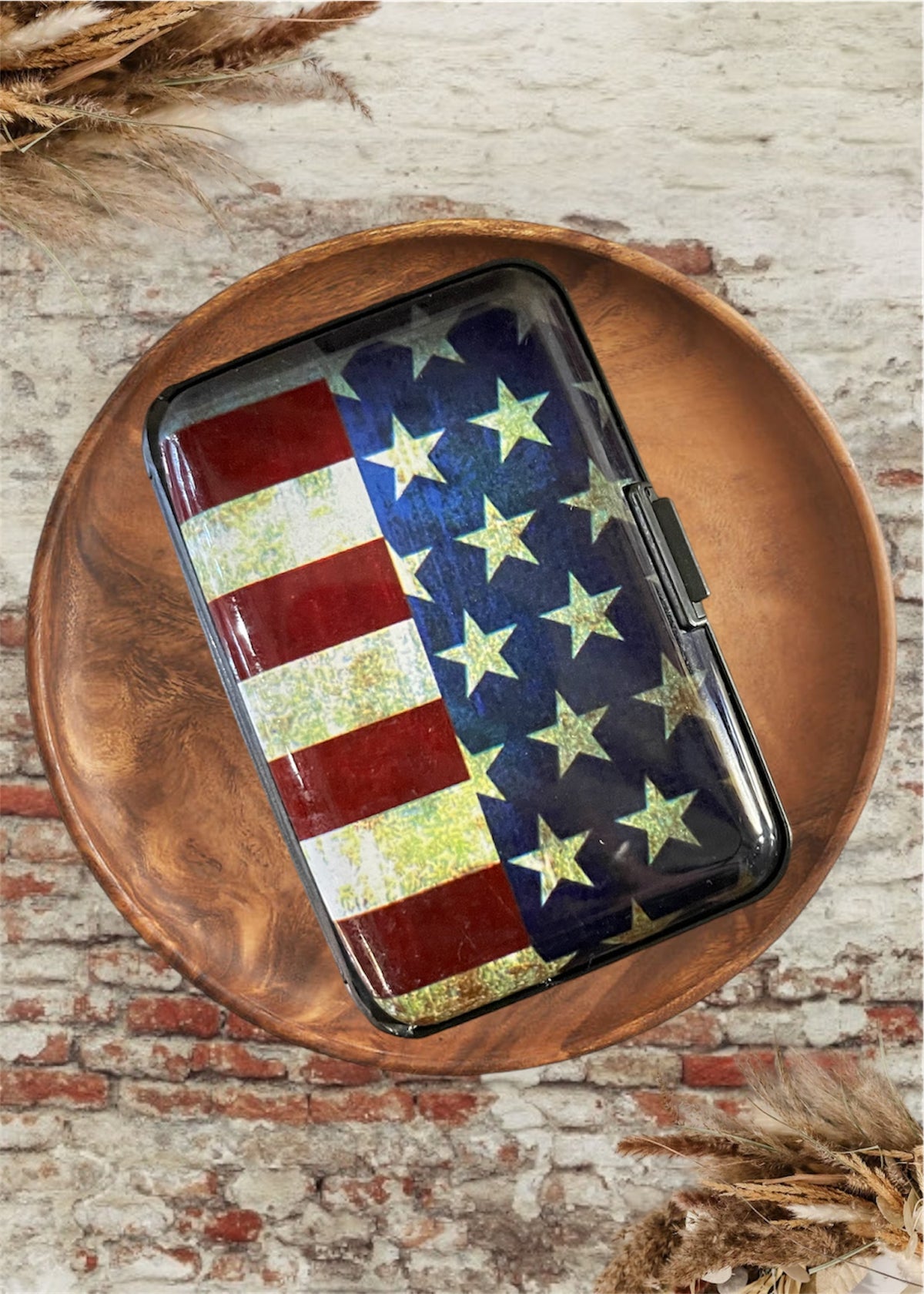 Snap Flag Card Accessories | Credit Card Holder American Flag Snap Closure – Bertie ...