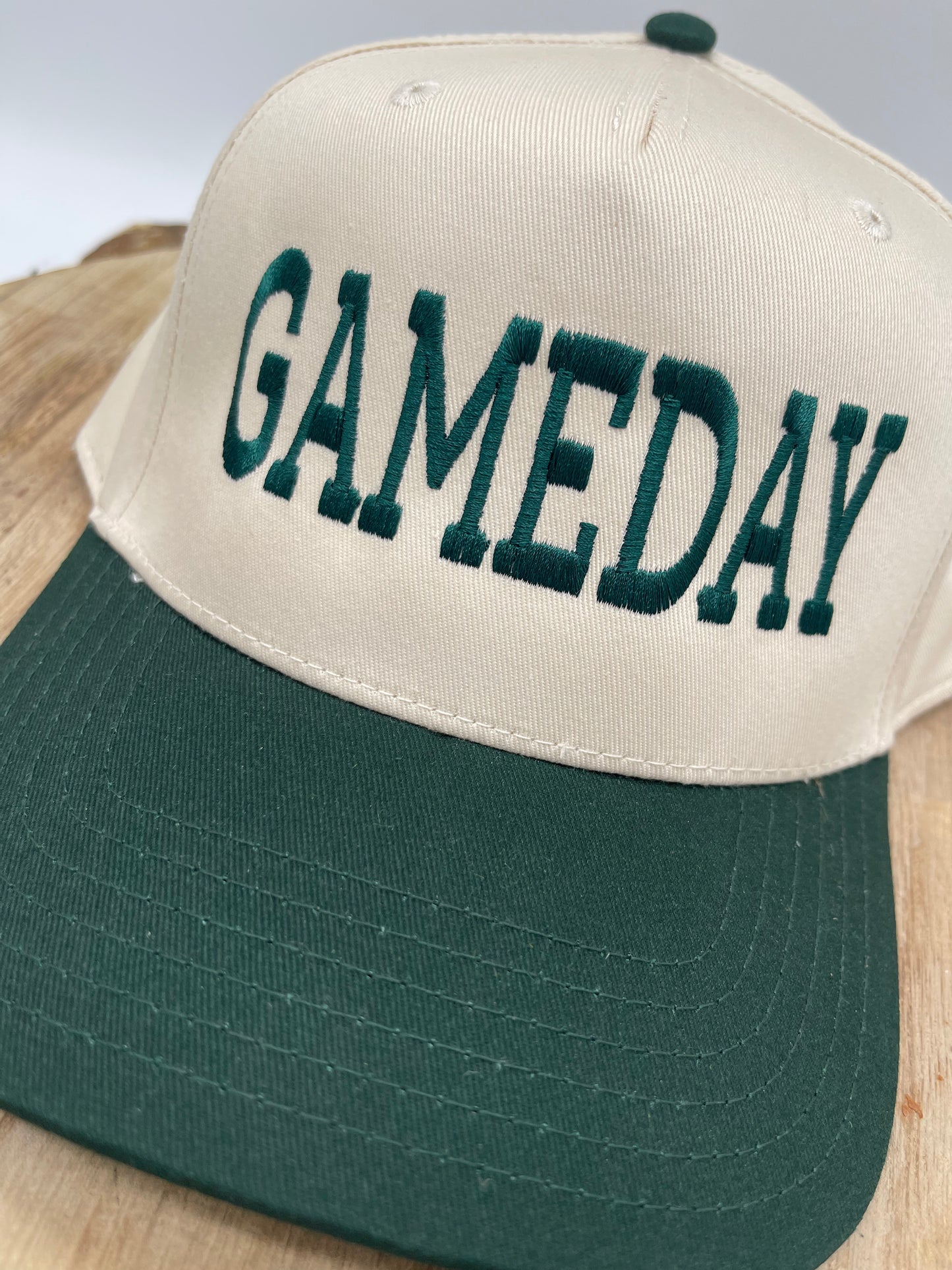 Hats | GAMEDAY Vintage Dark Green and Tan