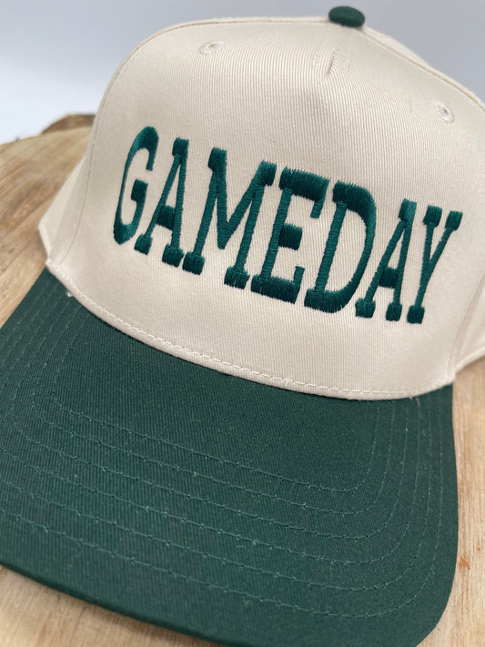 Hats | GAMEDAY Vintage Dark Green and Tan