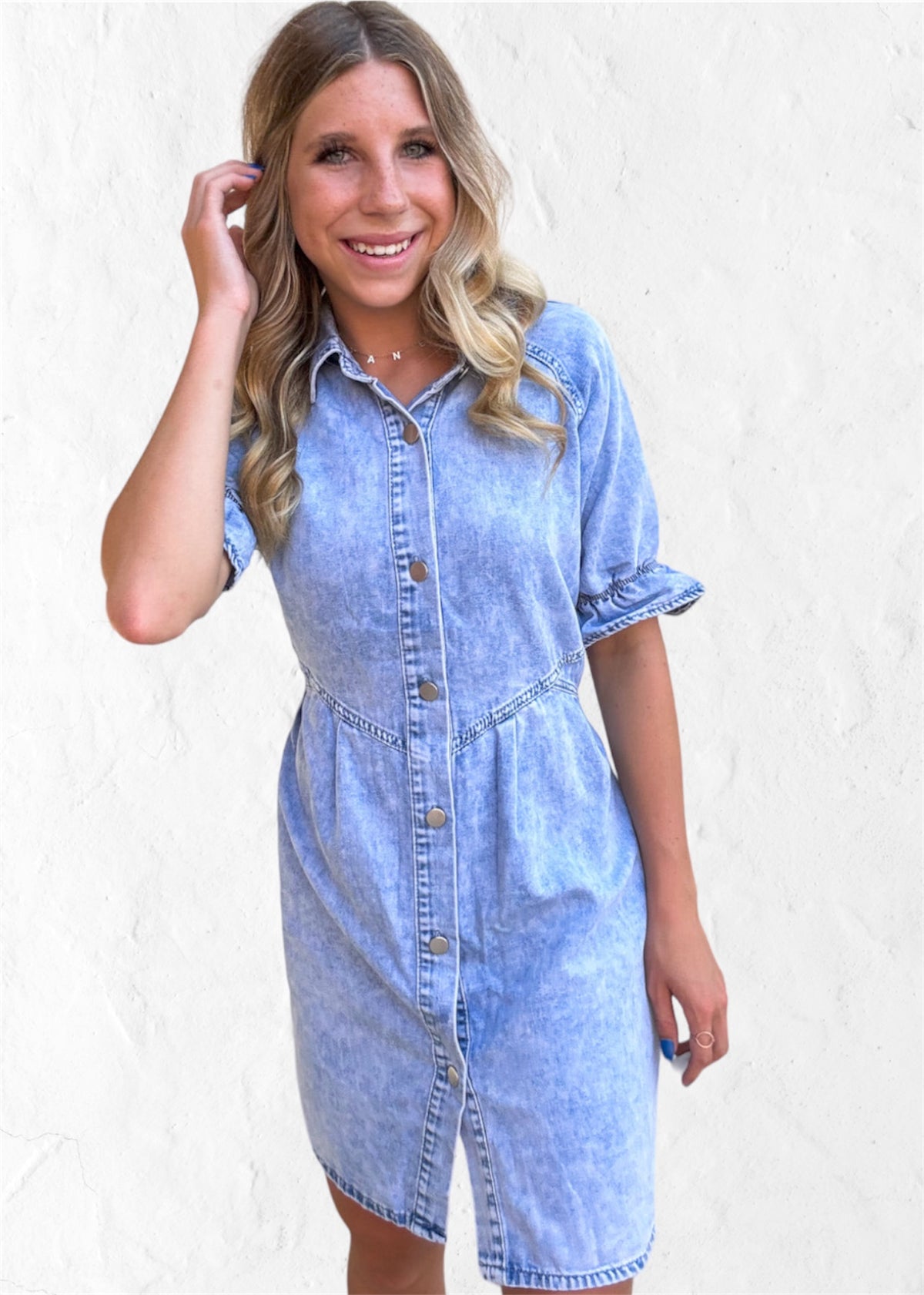 Dress | Buckaroo Blues Short Sleeve Denim Dress