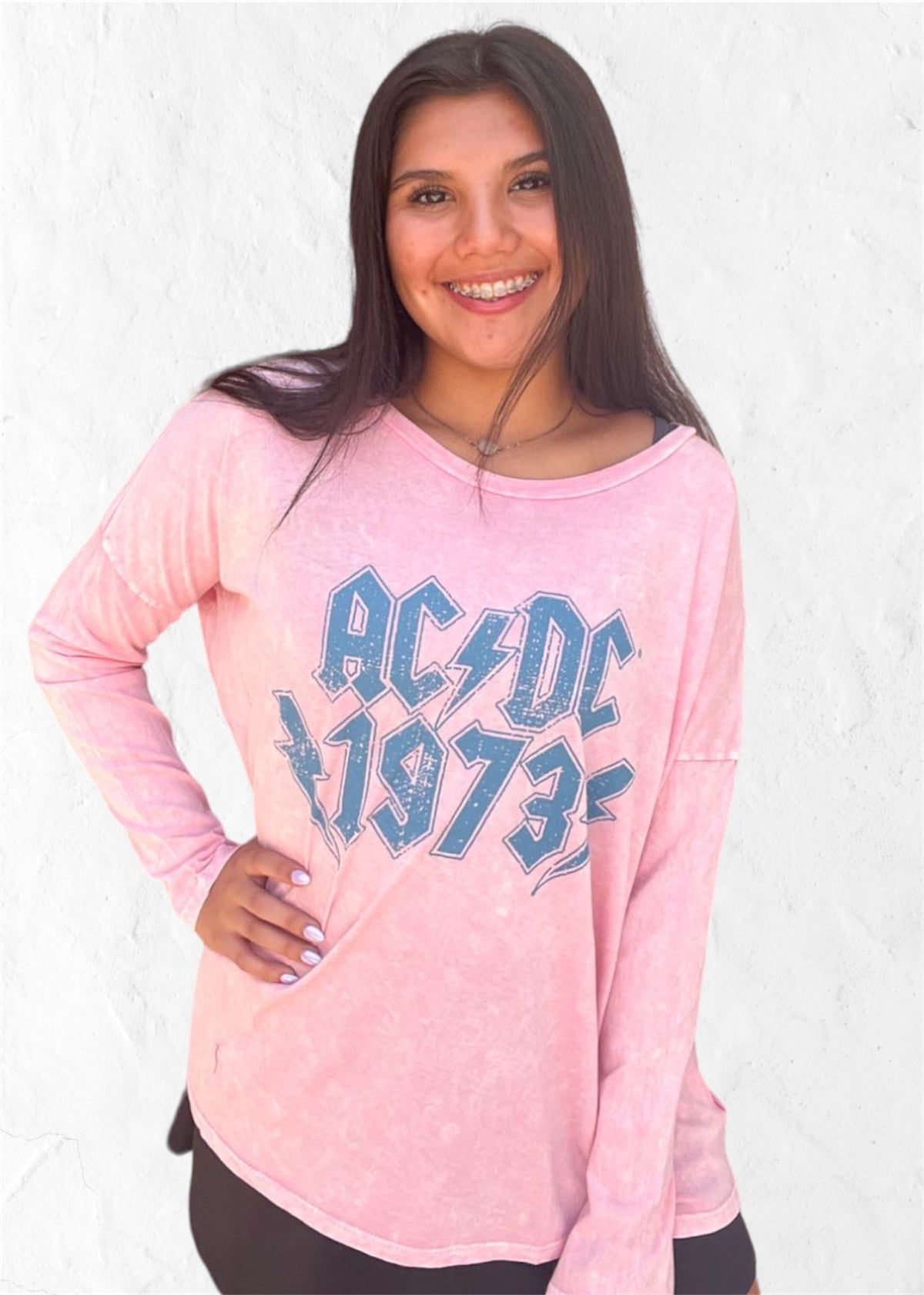 Graphic Tee | AC/DC 1973 Long Sleeve Loose Fit