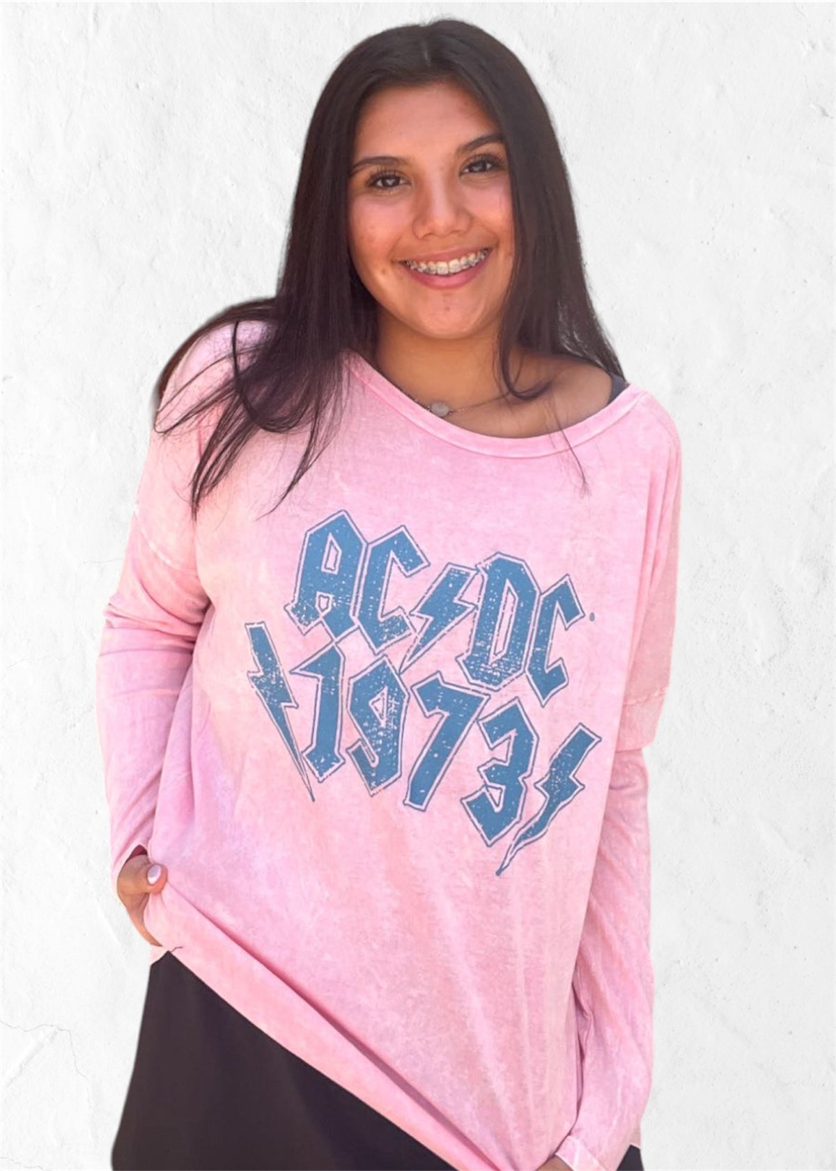 Graphic Tee | AC/DC 1973 Long Sleeve Loose Fit