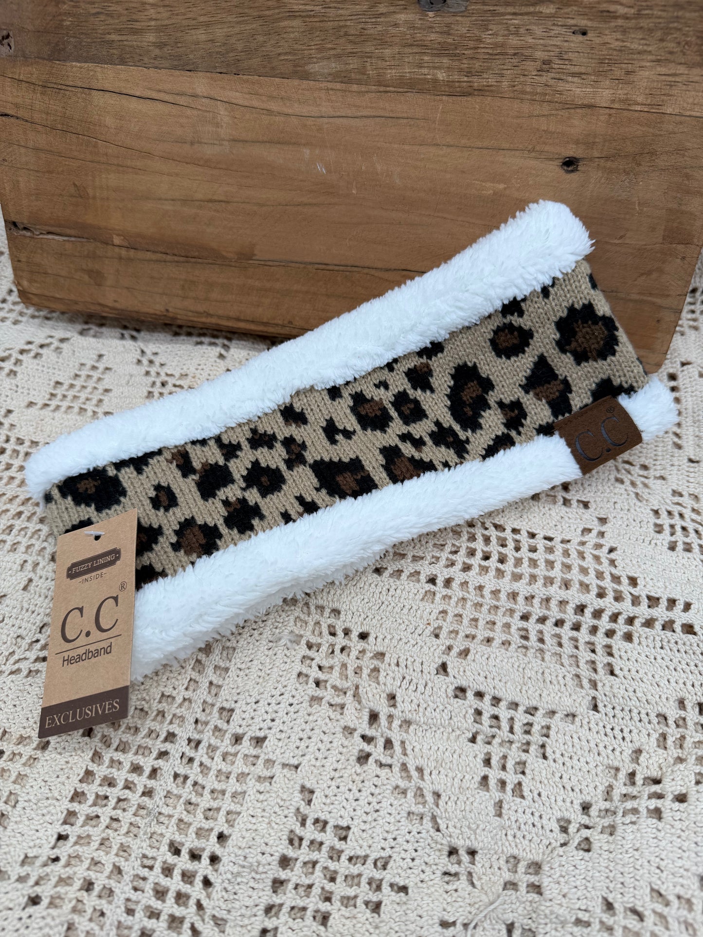 Accessories | C.C Head Wrap Lined Leopard Print