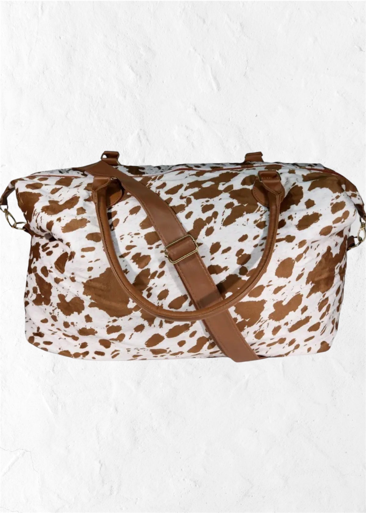 Cowhide Weekender Travel Bag