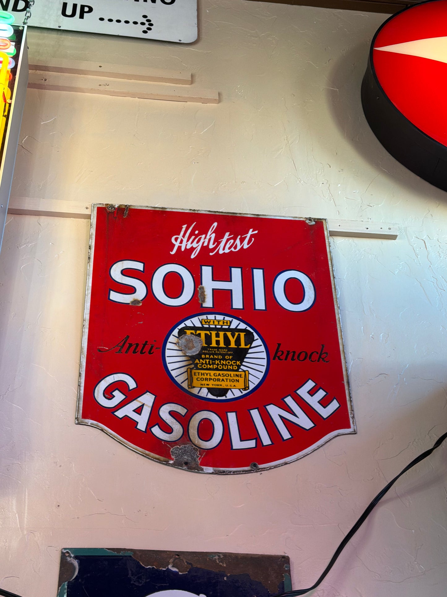 Vintage Sohio Gasoline Metal Sign