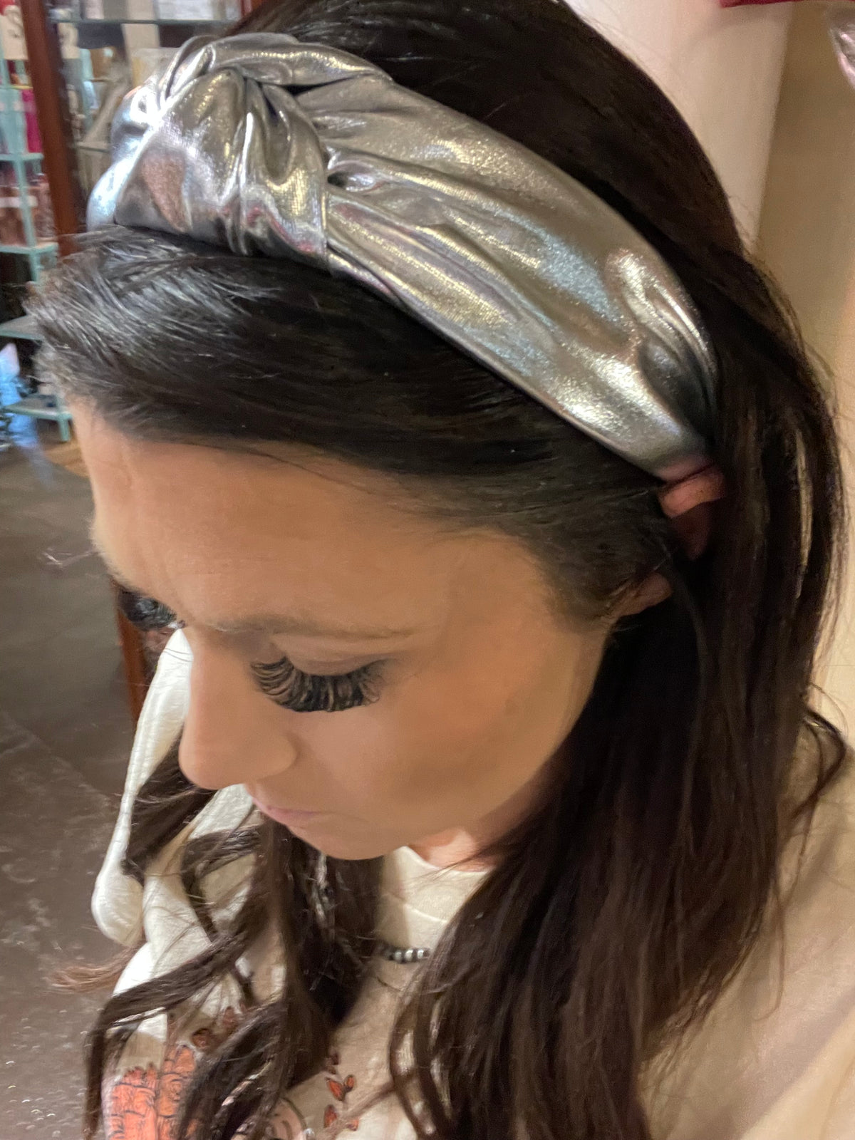 Silver Knotted Headband