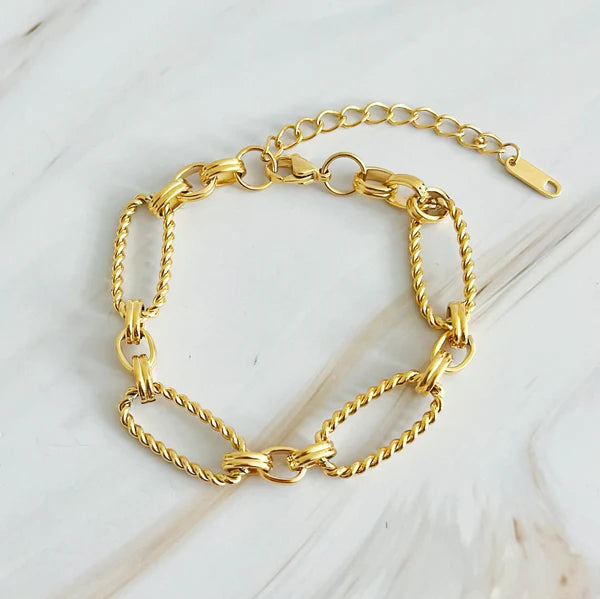 Bracelet | Alternatively Linked Cabled Bracelet