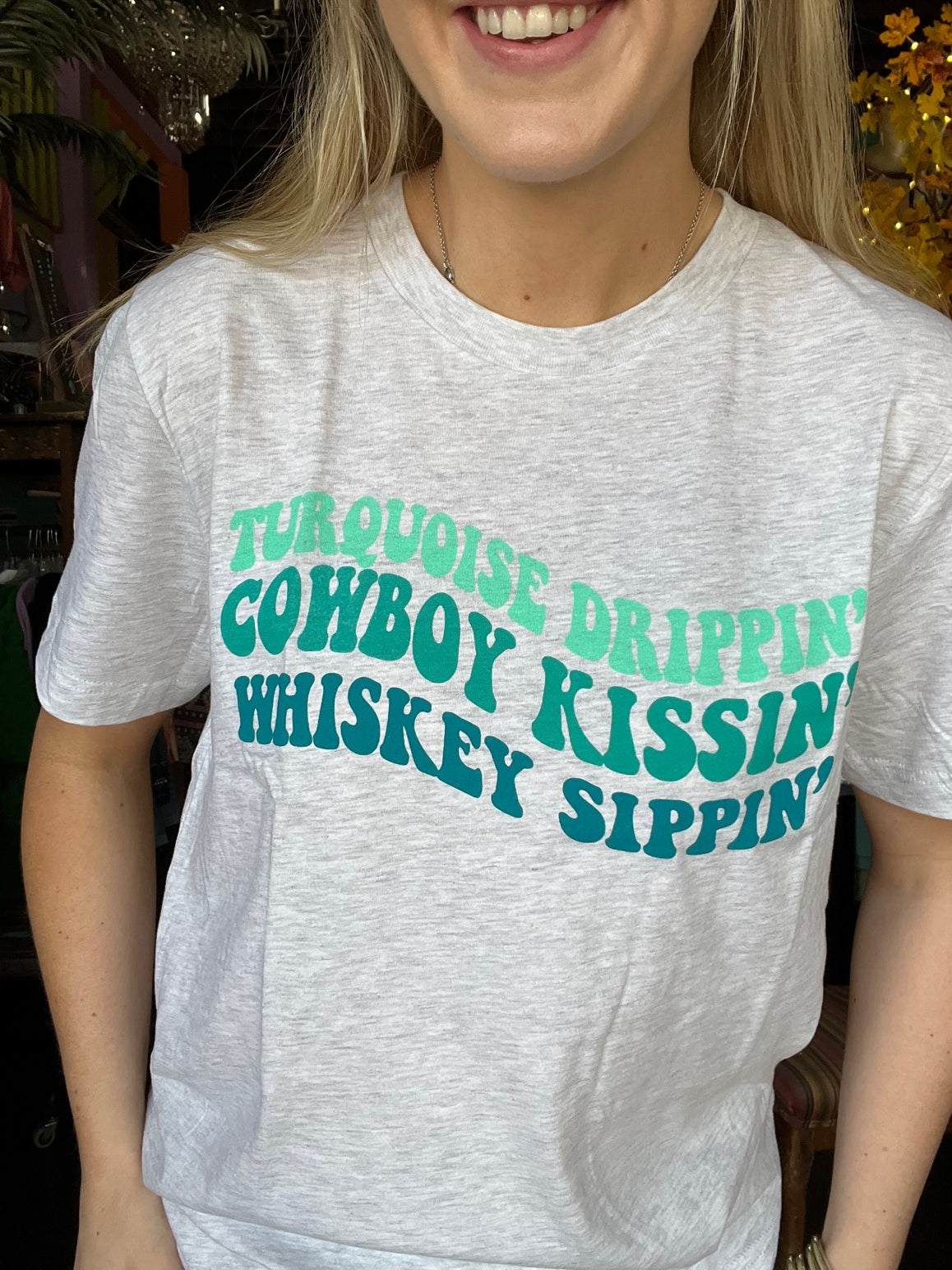 Turquoise Drippin&#39; T Shirt