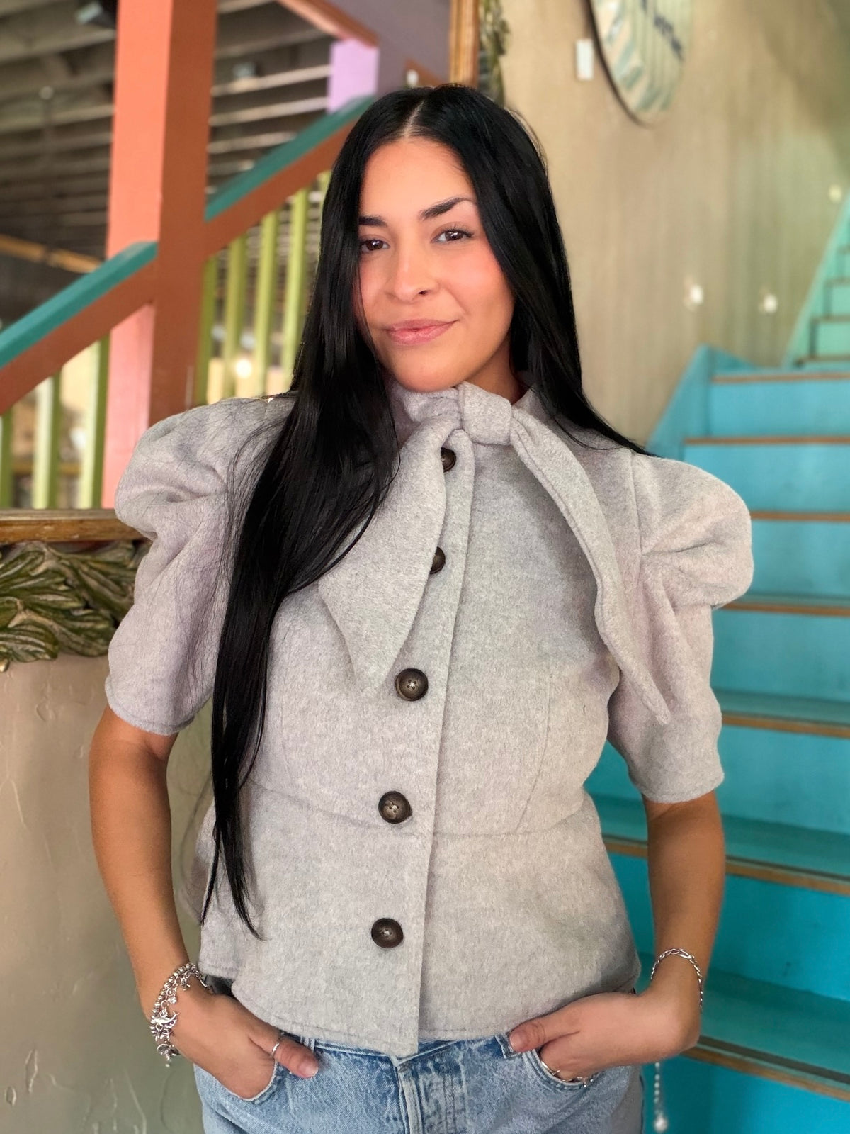 THML Sweater - Tailored Button Front