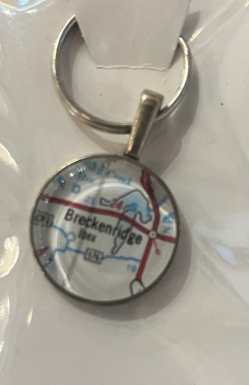 Breckenridge Texas Map Keychain