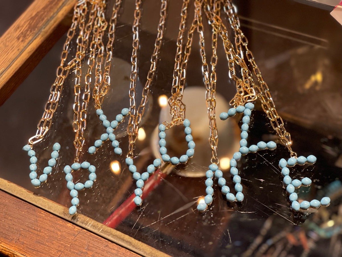 Necklace | Turquoise Bulk Initial Letter