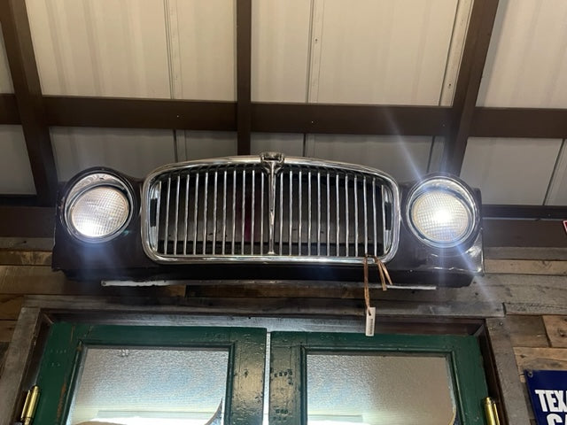Vintage Car Front With Headlights