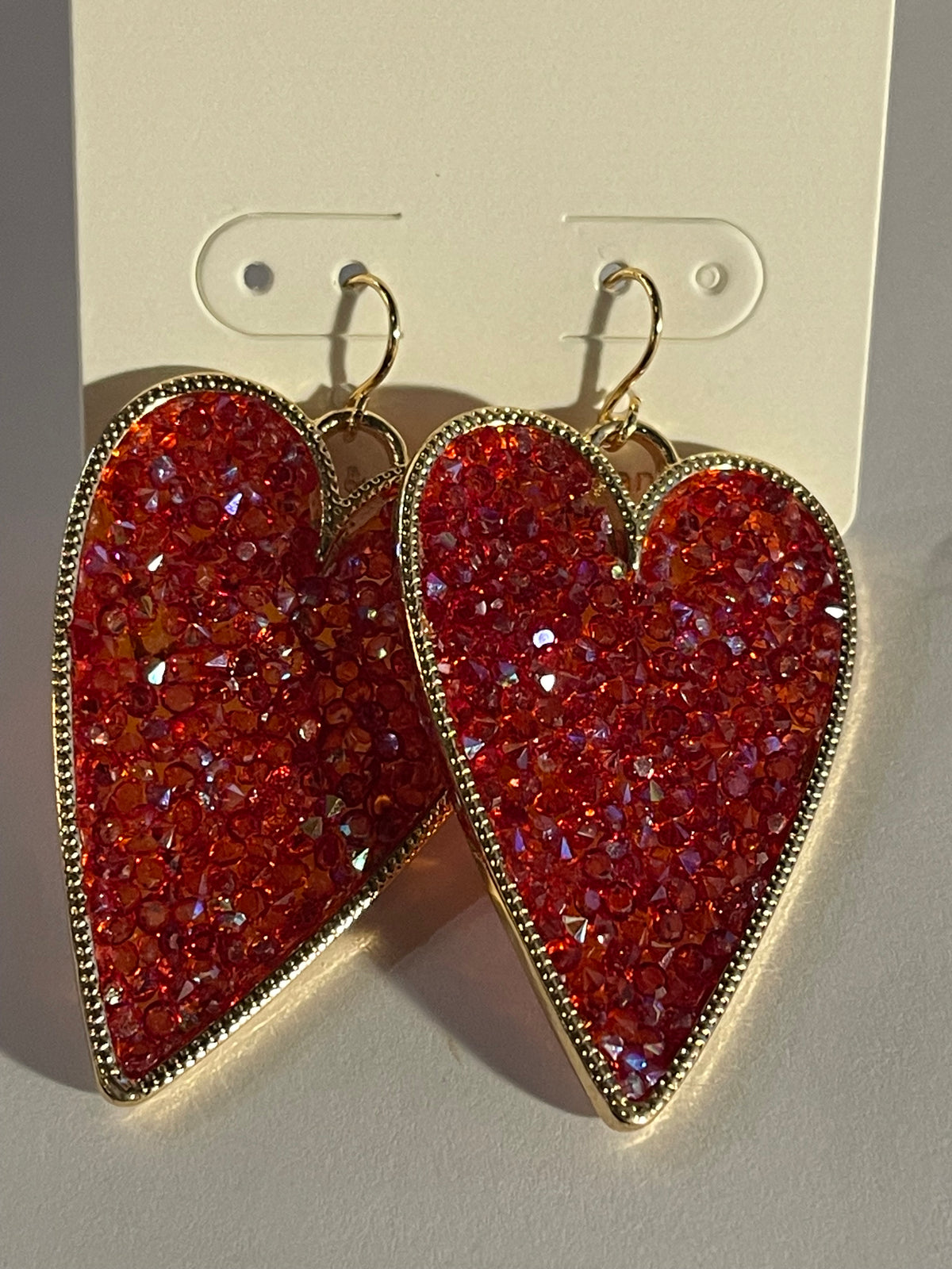 Earrings | Red Cluster Heart Earrings