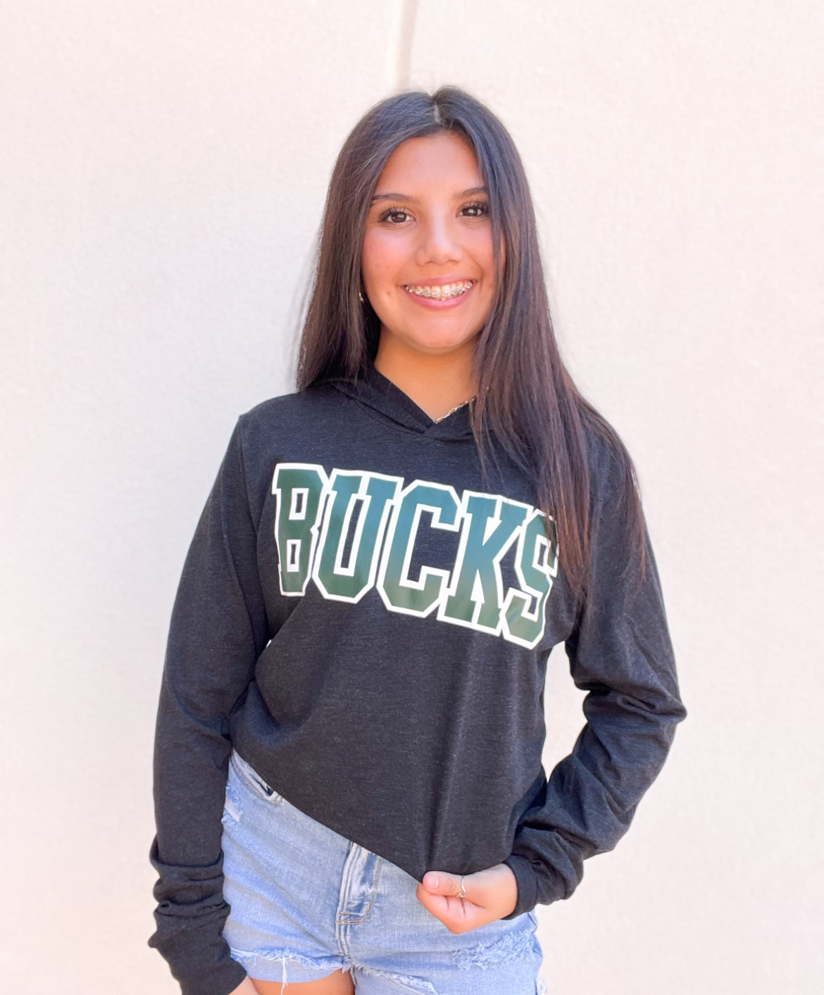 Tops | Sweatshirt  Black Bucks Long Sleeve w/Hoodie