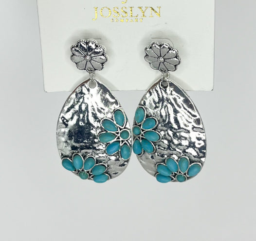 Jewelry | Earrings Western Floral Silver