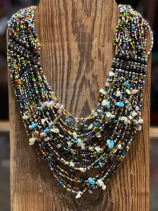 Turquoise | Authentic Vintage Fetish Bead Necklace Multi Strand