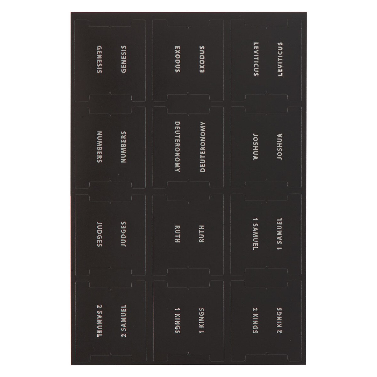 Black and Silver Bible Indexing Tabs