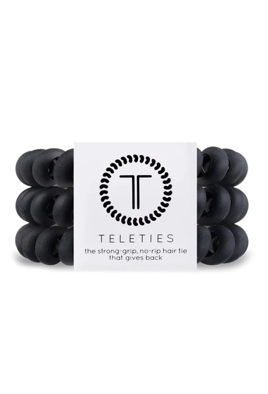 Teleties Large Hair Ties • Matte Black