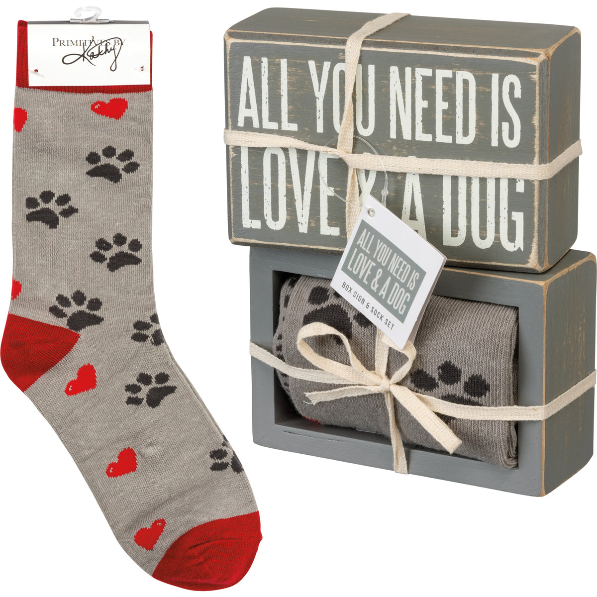 Socks in a Box - All You Need is Love &amp; a Dog