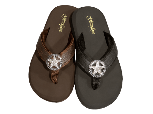 Sandals Glitterflops Brown Texas Star