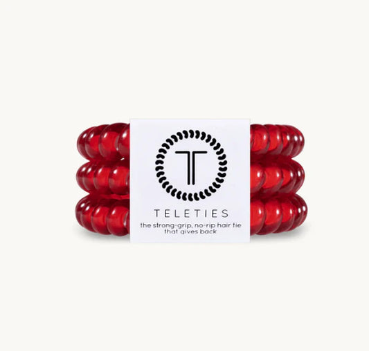 Teleties Small Hair Ties • Scarlet Red