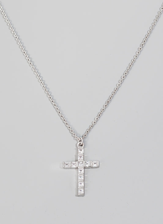 Jewelry | Necklace Cubic Zirconia Pave Cross