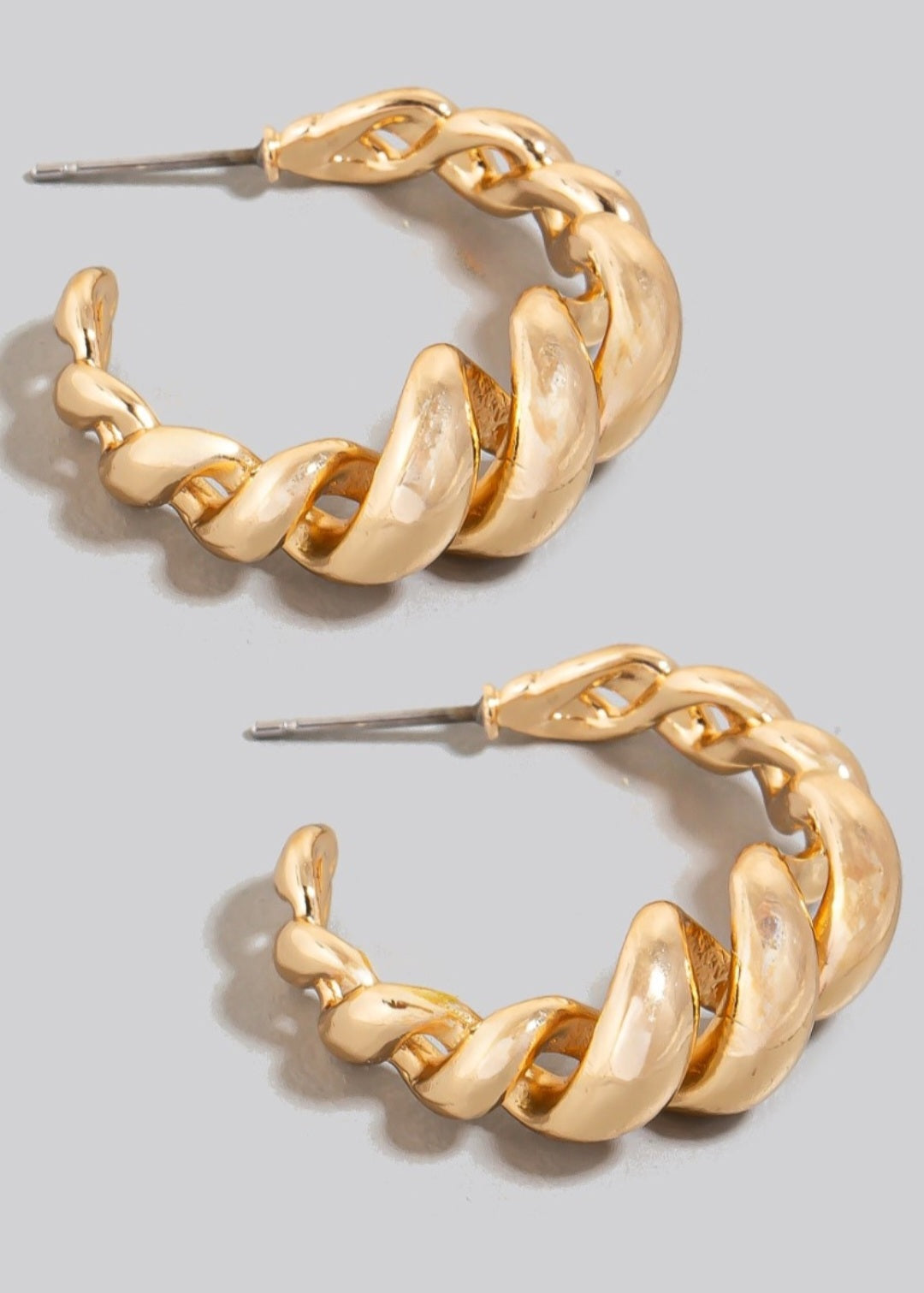 Jewelry | Earrings Twisted Metallic Hoop