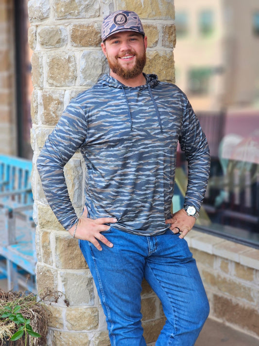 Men’s | Burlebo Hoodie Tiger Striped Performance