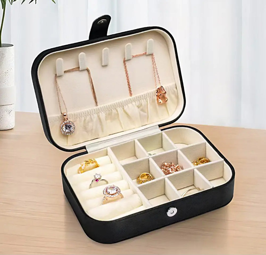 Jewelry Box - Faux Leather Black