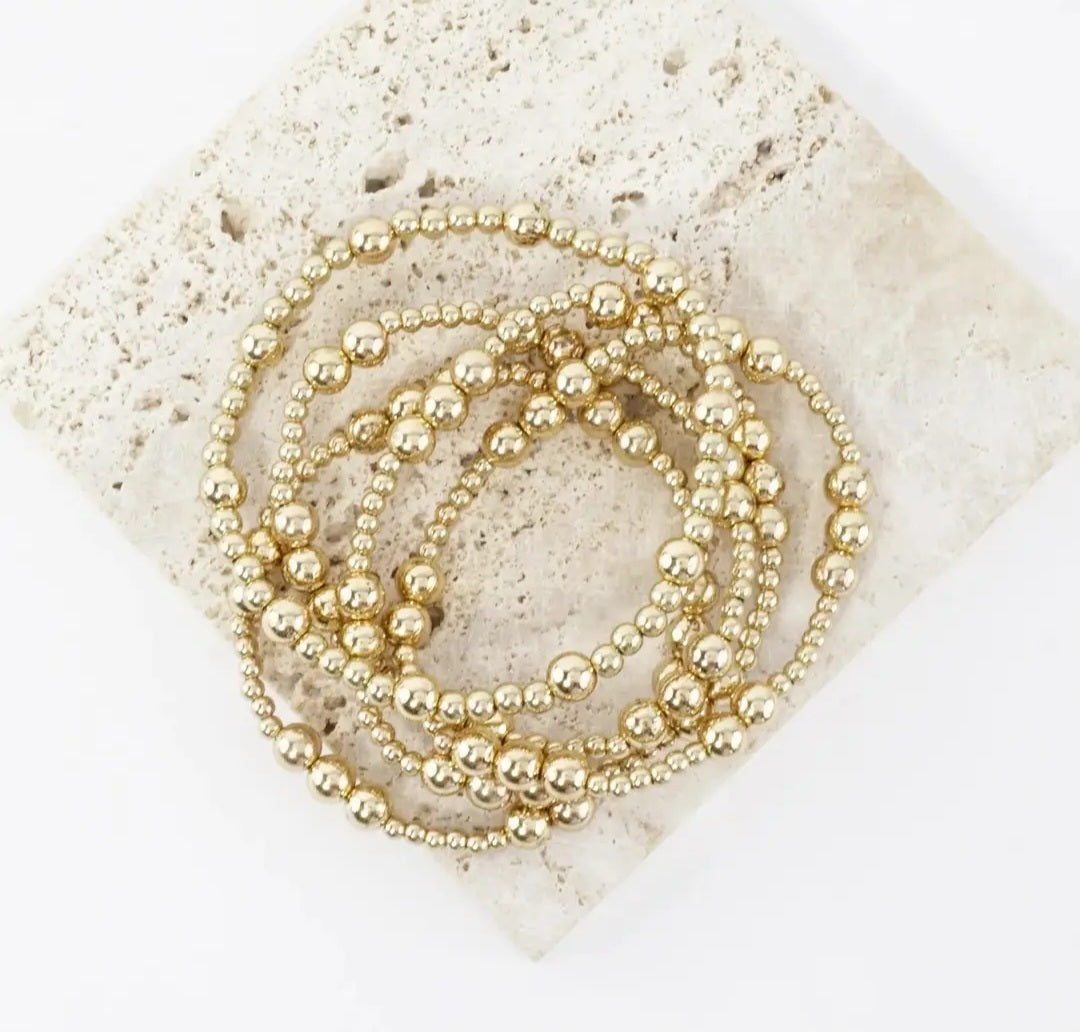 Bracelet - Gold Layered Beaded