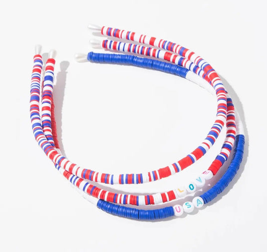 Headband - Patriotic Love Usa