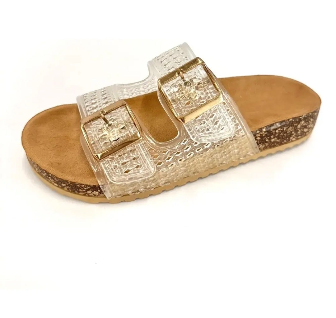 Sandals - Clear Jelly Double Buckle