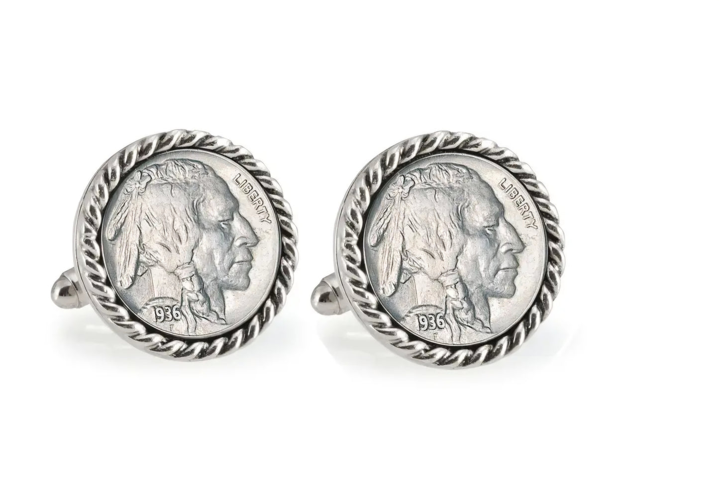 Cufflink - Silver Buffalo Nickel