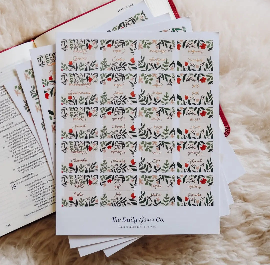 Bible Tabs - Floral Scripture Index