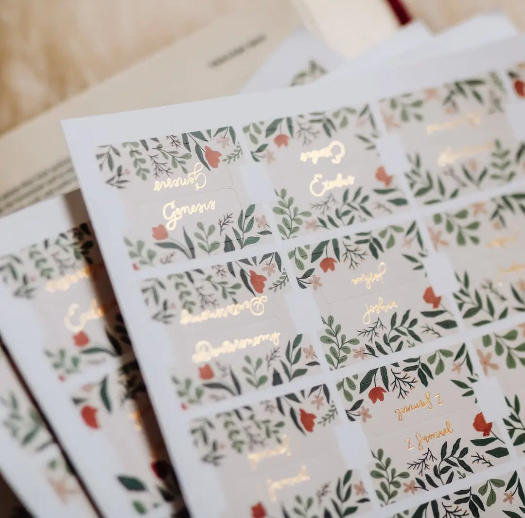 Bible Tabs - Floral Scripture Index