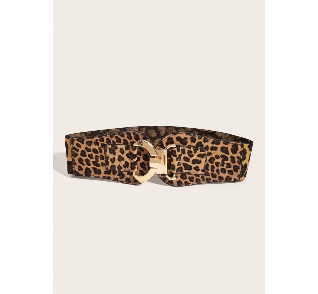 Belt - Leopard Print Stretch