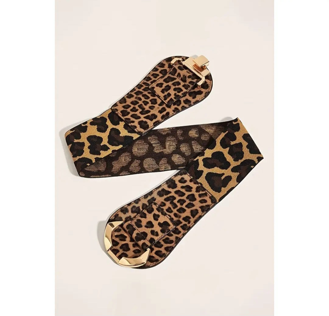 Belt - Leopard Print Stretch