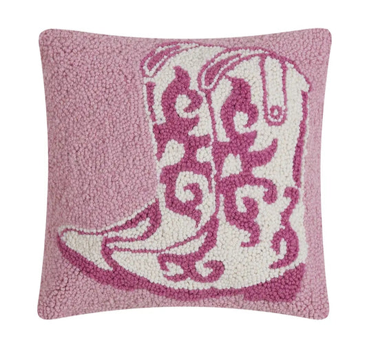 Throw Pillow - Pink Cowboy Boots