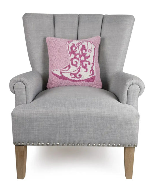 Throw Pillow - Pink Cowboy Boots