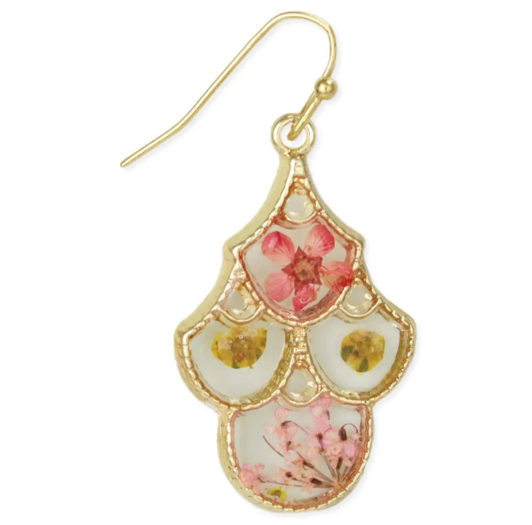 Earrings - Dried Flower Chandelier